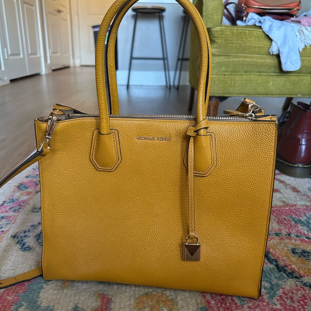 Michael Kors Mustard Satchel Bag
